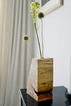 Load image into Gallery viewer, Spalted Maple Bookend Ikebana Vase
