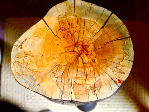 Burnt Scandinavian Spalted Maple Side Table