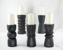 Load image into Gallery viewer, Tall Yakisugi Candle Holders
